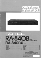 Rotel-RA-840BX - Owners manual 